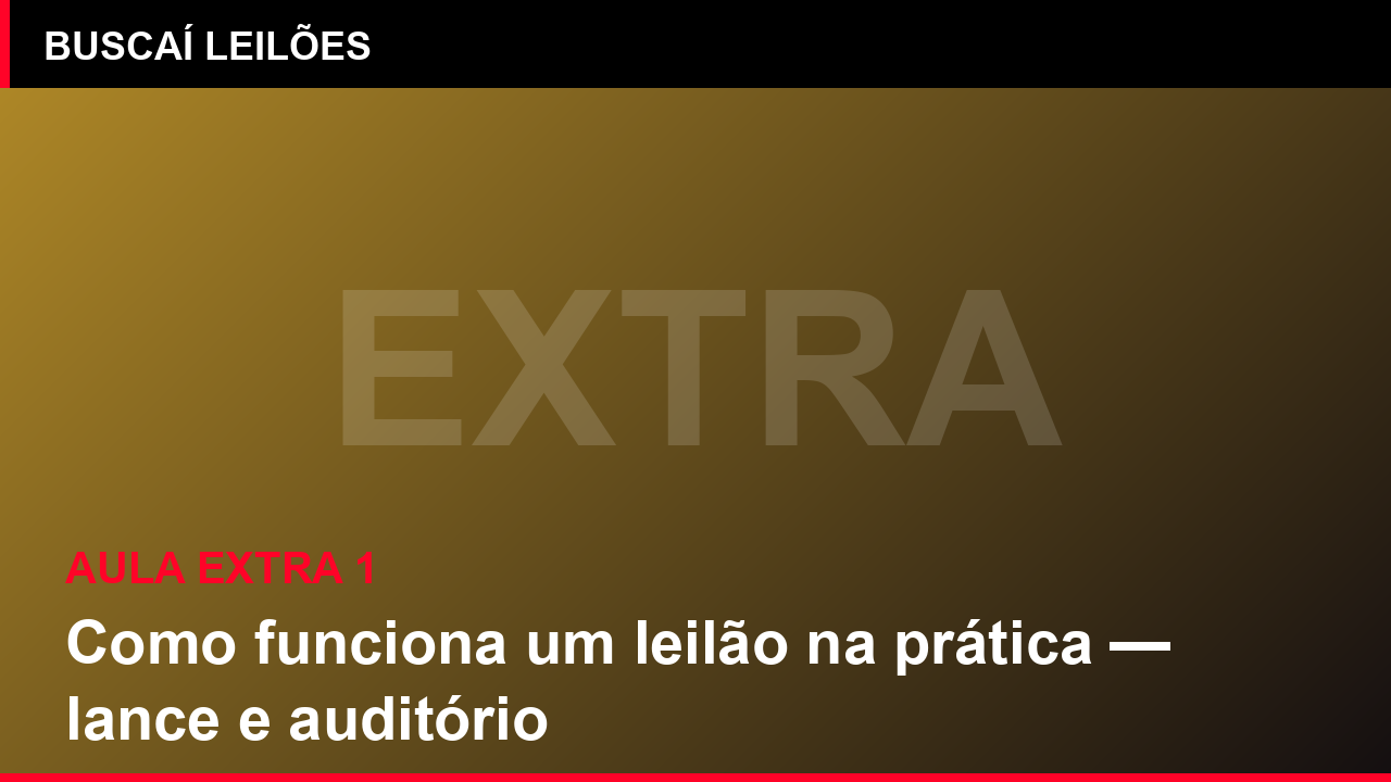 Aula extra 1: Como funciona um leilão na prática — lance e auditório